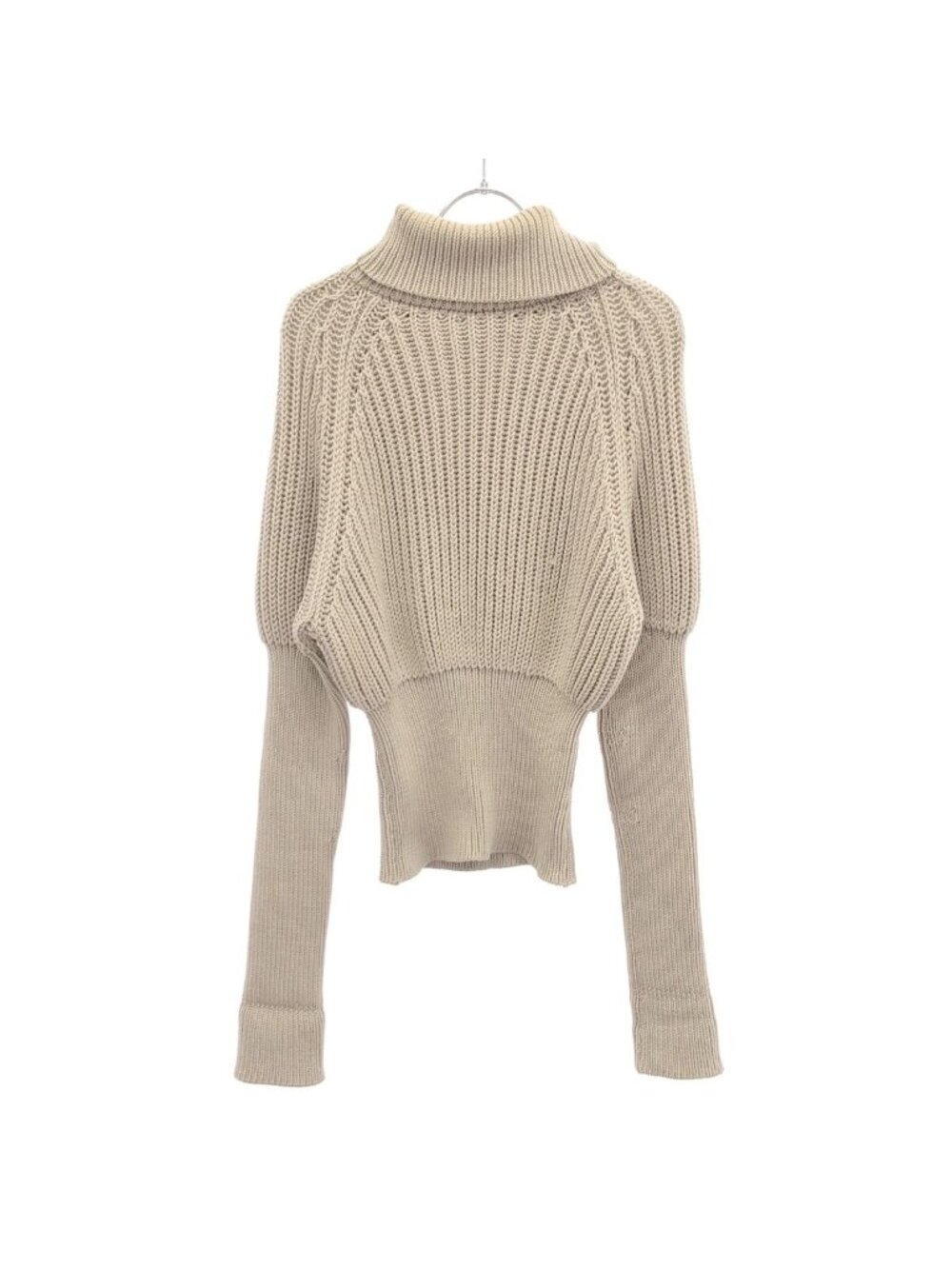 Gucci Turtleneck Rib Knit Sweater Pink Beige